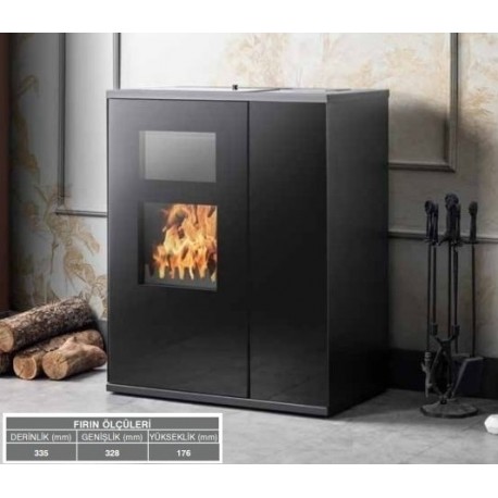 DAİWA DP-30 PELET SOBASI KUZİNELİ ŞÖMİNELİ KALORİFERLİ SICAK SULU (Kargo Bedava)